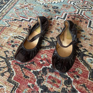 LANVIN Patent Leather Ballet Flats 38.5